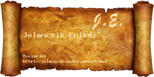 Jelencsik Enikő névjegykártya