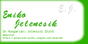 eniko jelencsik business card